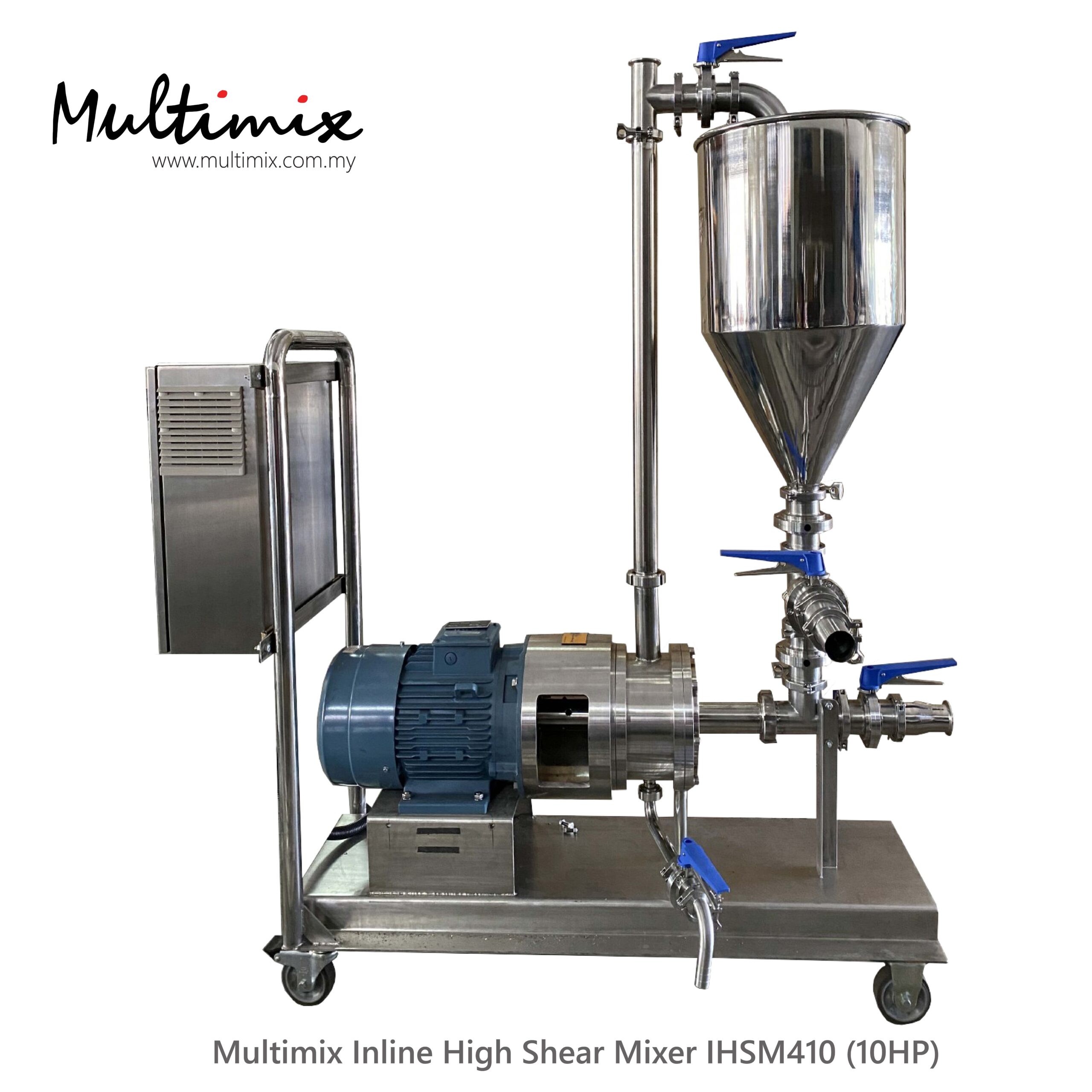Hybrid powder mixer, Inline high-shear mixer